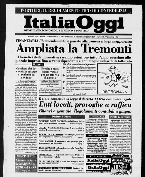 Italia oggi : quotidiano di economia finanza e politica